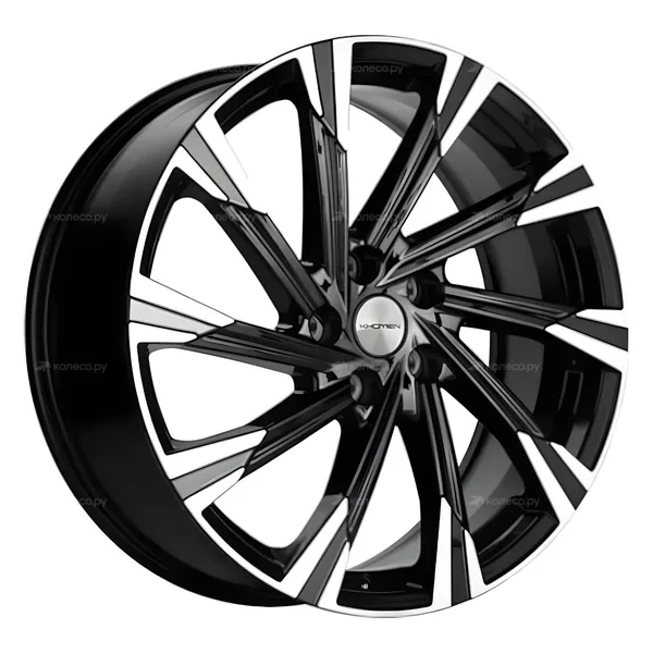 Khomen Wheels KHW1901 7,5J×19 5×108 ET33 DIA 60,1 Чёрный с полировкой (Black-FP)