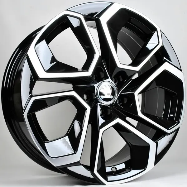 ZB-2456 BMF 7,5J×17 5×100 ET40 DIA 57 Чёрный с полированной лицевой частью