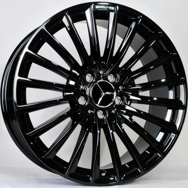 TS-0399 Glossy Black Powder Coating 9J×19 5×112 ET52 DIA 66,4 Чёрный