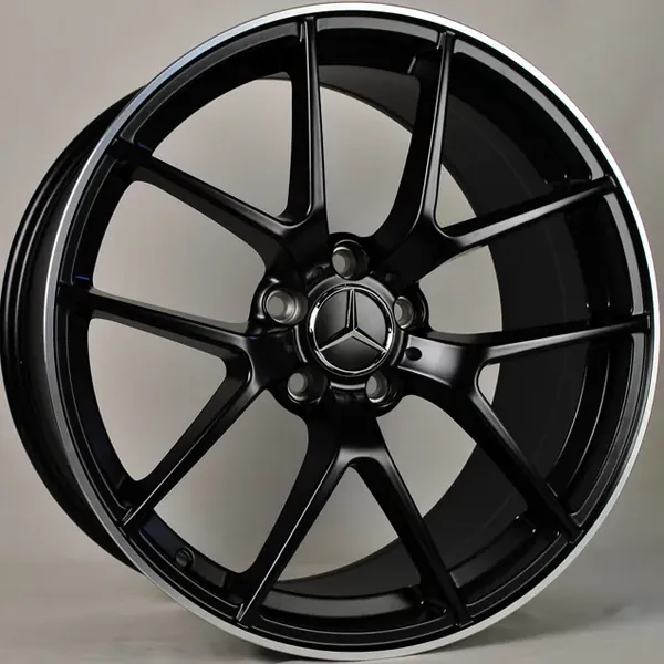 TS-5461 Matte BML 8J×18 5×112 ET38 DIA 66,45 Чёрный с фрезеровкой
