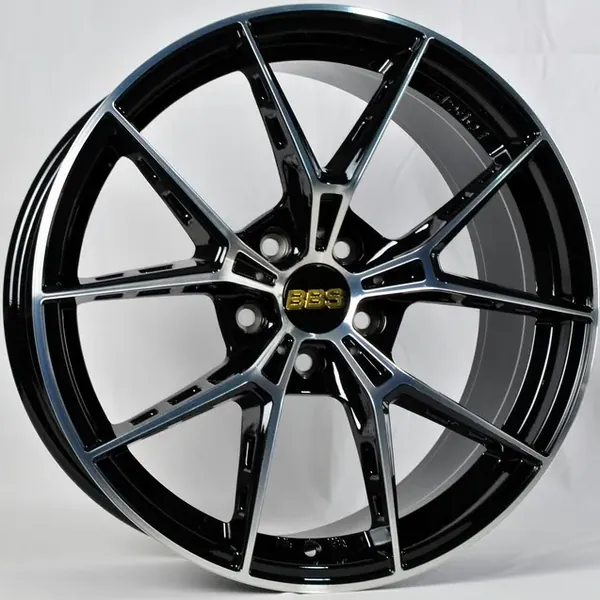 TS-5777 BMF 8,5J×18 5×112 ET38 DIA 66,45 Чёрный с полированной лицевой частью