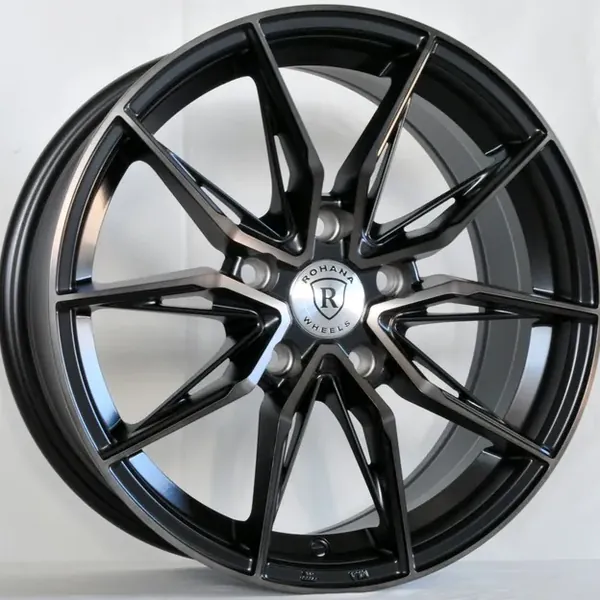 XN-5093 Matte BMF Black Varnish 7J×16 5×114.3 ET38 DIA 67 Чёрный с полированной лицевой частью